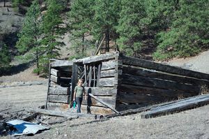 Remnants of a village by the Fraser river