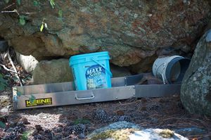Cache of gold panning equipment