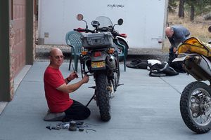 Preparations: last minute bike repairs